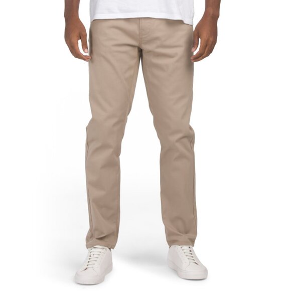 TED BAKER Crockery Beige Compact Herringbone Five Pocket Pants - Picture 1 of 2